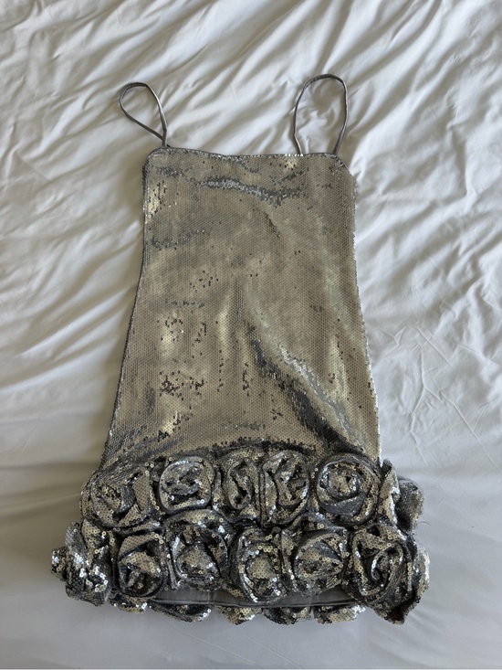 Meshki Dresses & Skirts - Silver Sequin Mini Dress